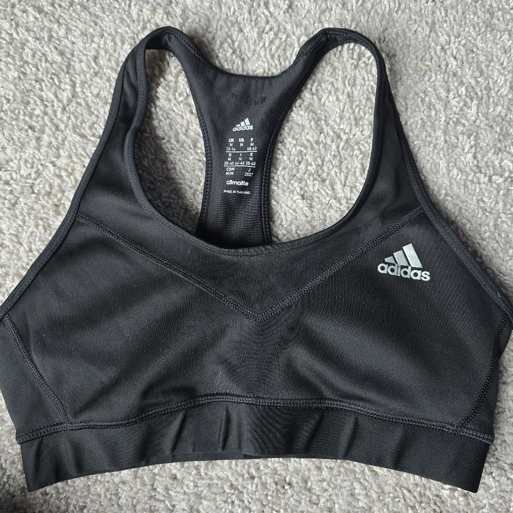 Adidas M Black Racerback Sports Bra